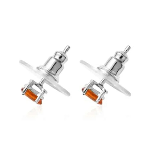 Tangerine Kyanite 3 Stone Ring, Stud Earrings & 3 Stone Pendant Set - Picture 8 of 11